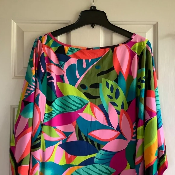 Trina Turk Cover Up Dress Rainforest Multi SZ L - Picture 8 of 13